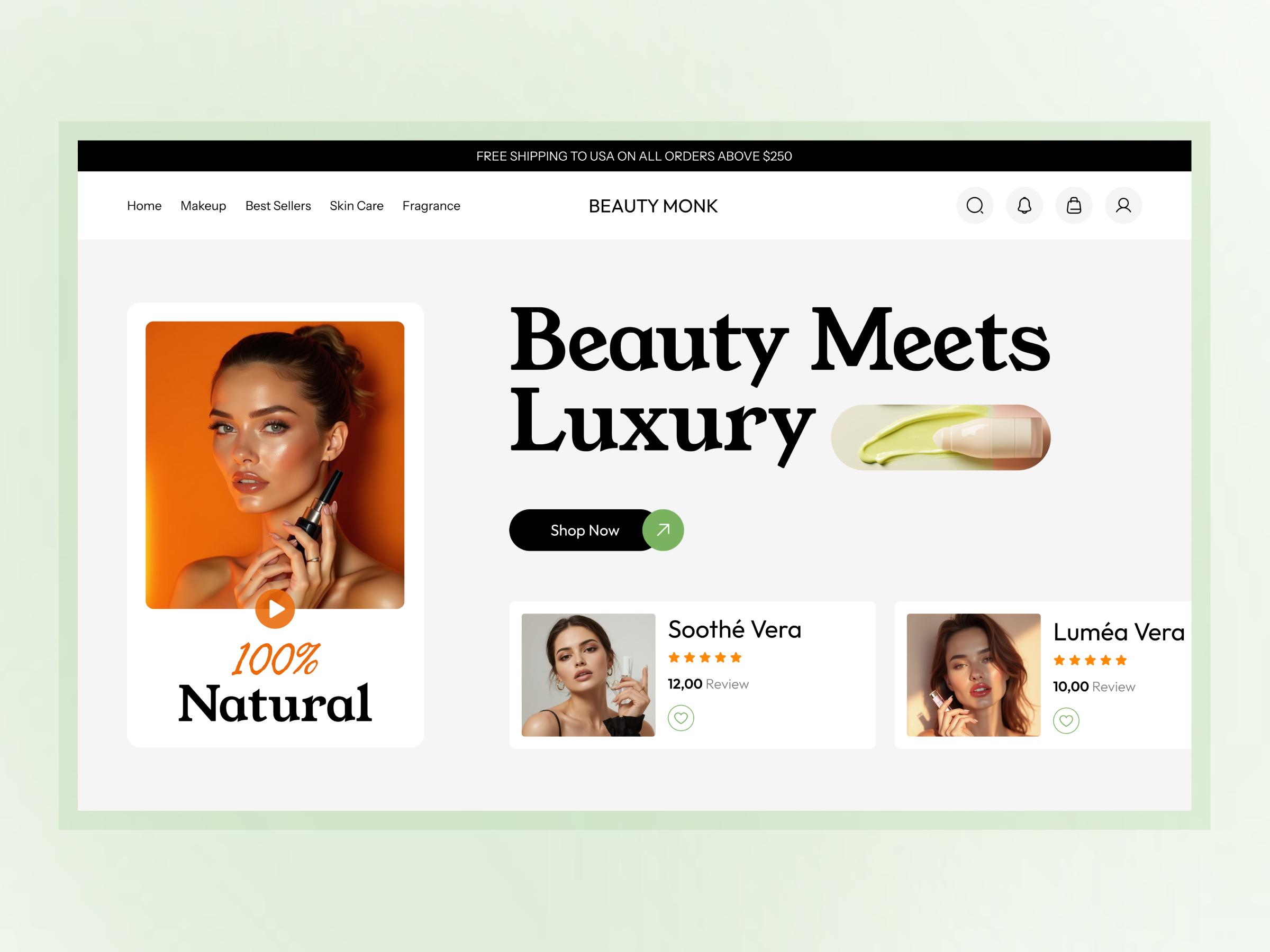 Lash studio Beauty website template by Margick